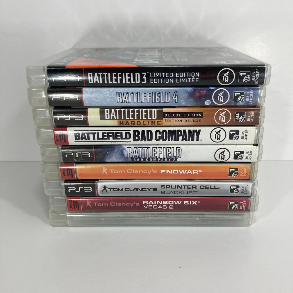 PS3 PlayStation 3 Game Lot - Battlefield 3 4 Bad Company 1 2 Tom Clancy's Endwar